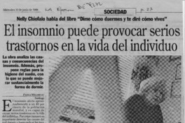El insomnio puede provocar serios trastornos en la vida del individuo