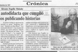 Un escritor autodidacta que cumplió treinta años publicando historias  [artículo].