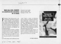 Más allá del cuerpo  [artículo] Rafael Sepúlveda.