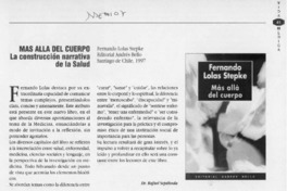 Más allá del cuerpo  [artículo] Rafael Sepúlveda.
