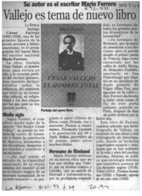 Vallejo es tema de nuevo libro  [artículo].