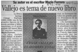 Vallejo es tema de nuevo libro  [artículo].