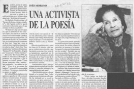 Una activista de la poesía  [artículo] F. Q.