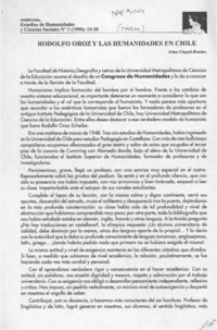 Rodolfo Oroz y las humanidades en Chile