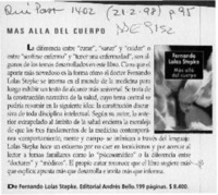 Más allá del cuerpo  [artículo].
