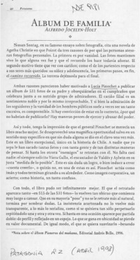 Album de familia  [artículo] Alfredo Jocelyn-Holt.