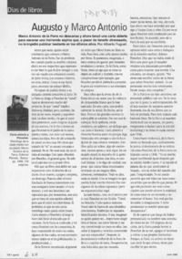 Augusto y Marco Antonio  [artículo] Alberto Fuguet.