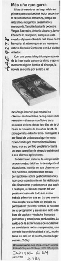 Más uña que garra  [artículo] T. Ch.