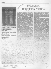 Una nueva tra(d)ición poética