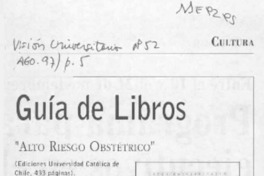 "Alto riesgo obstétrico"  [artículo].