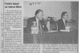 Foxley lanzó su nuevo libro  [artículo].