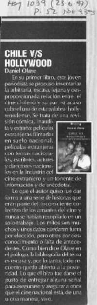 Chile vs Hollywood  [artículo].