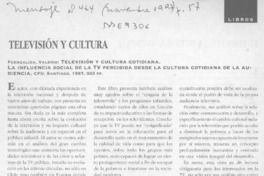 Televisión y cultura  [artículo] Gac.
