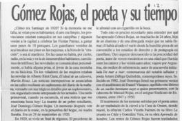 Gómez Rojas, el poeta y su tiempo  [artículo] Luis Merino Reyes.