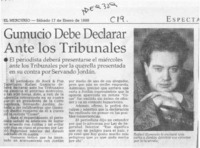 Gumucio debe declarar ante los tribunales