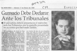 Gumucio debe declarar ante los tribunales