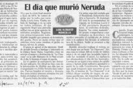El día que murió Neruda