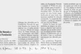 De Neruda y la Fundación  [artículo] Javier Campos.