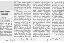 Neruda, casas y mujeres