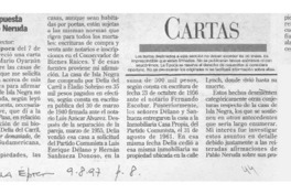 Respuesta sobre Neruda