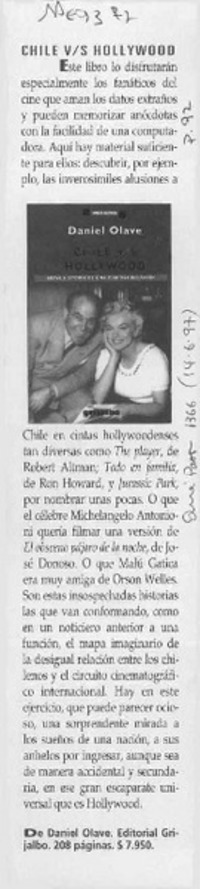 Chile vs Hollywood  [artículo].