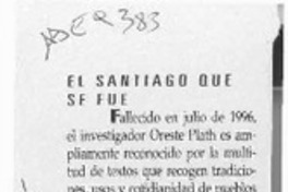 El Santiago que se fue