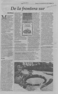 De la frontera sur  [artículo] Jorge Moraga.