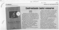 Confrontando (auto) censuras  [artículo].