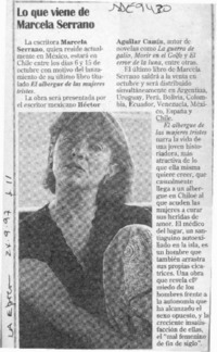 Lo que viene de Marcela Serrano  [artículo].
