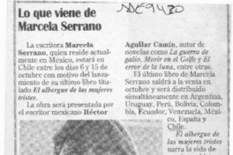 Lo que viene de Marcela Serrano  [artículo].