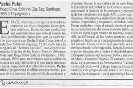 Pacha Pulai  [artículo] Milton Aguilar.