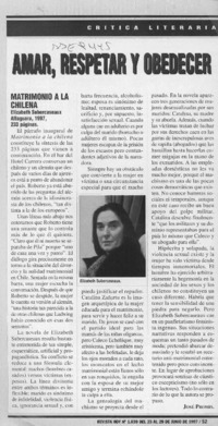 Amar, respetar y obedecer  [artículo] José Promis.