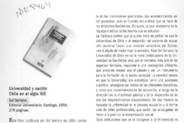 Universidad y nación Chile en el siglo XIX
