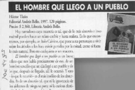 El hombre que llegó a un pueblo