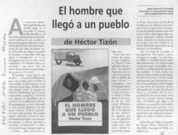 El hombre que llegó a un pueblo  [artículo] Jaime Herrera D'arcangeli.