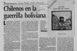Chilenos en la guerrilla boliviana  [artículo] Ernesto Carmona.