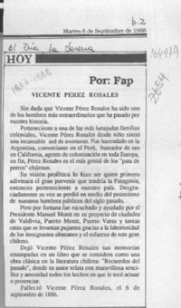 Vicente Pérez Rosales  [artículo] Fap.