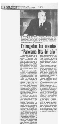 Entregados los premios "Panorama Bits del año"  [artículo].