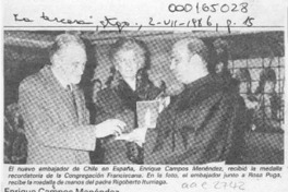 Emotiva despedida recibió nuevo embajador en España  [artículo].