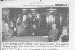 "No hay mayor bendición en la tierra que ser chileno"  [artículo].