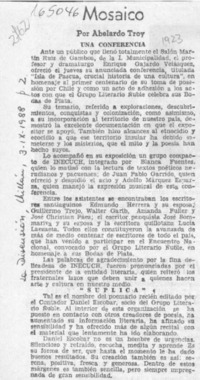 Mosaico  [artículo] Abelardo Troy.