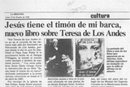 Jesús tiene el timón de mi barca, nuevo libro sobre Teresa de Los Andes