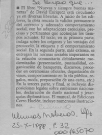 Se supo que --  [artículo].