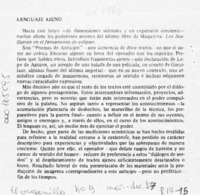Lenguaje ajeno  [artículo] Federico Schopf.