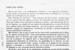 Lenguaje ajeno  [artículo] Federico Schopf.