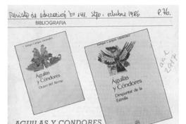 Aguilas y cóndores  [artículo] Clara Díaz Riera.