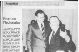 Premios Nacionales  [artículo] V. R.