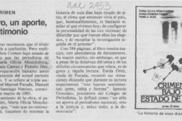 Un libro, un aporte, un testimonio