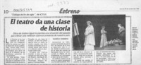 El teatro da una clase de historia  [artículo] RAR.