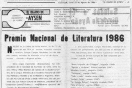 Premio Nacional de Literatura 1986